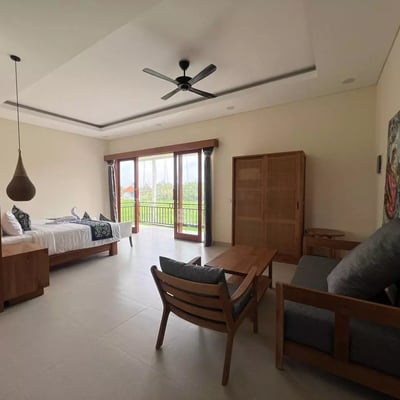 Long-term rental newly built villa with rice field view in Ubud, Bali