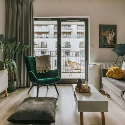 Long-term rental modern apartment with gym and spa, Wrocław, Poland