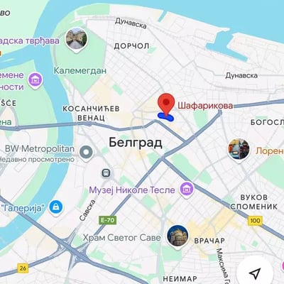 Long-term rental 2-room apartment in the center of Belgrade, Serbia