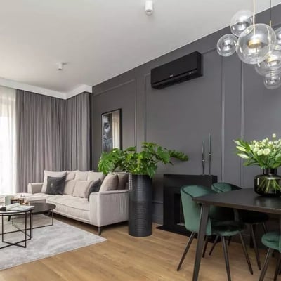Long-term rental 2-room brand-new apartment in a gated community, Wilanów, Warsaw