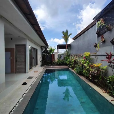 Long-term rental New villa with a gazebo and rice field view in, Ubud, Sayan, Indonesia