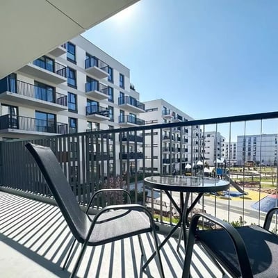 Long-term rental of a modern two-room apartment with a balcony in Prądnik Biały, Kraków