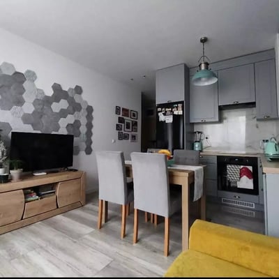 Long-term rental of a new 3-room apartment with parking and internet in Klecina, Wrocław