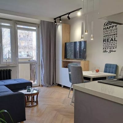 Long-term rental stylish 2-room apartment with balcony in Zabłocie, Kraków