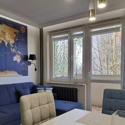 Long-term rental stylish 2-room apartment with balcony in Zabłocie, Kraków