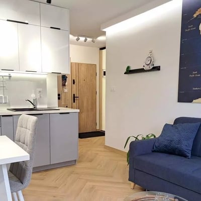 Long-term rental stylish 2-room apartment with balcony in Zabłocie, Kraków