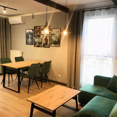 Long-term rental 2-room apartment with balcony and parking, Kraków