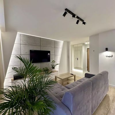 Long term rental two room apartment with parking and AC in Kraków Czyżyny district