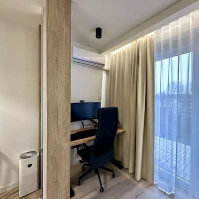 Long term rental two room apartment with parking and AC in Kraków Czyżyny district