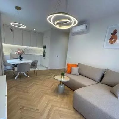 Long-term renta 3-room apartment with balcony and parking in Mokotów, Warsaw