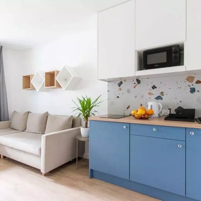 Long-term rental studio apartment 20m², Meiera Street, Kraków