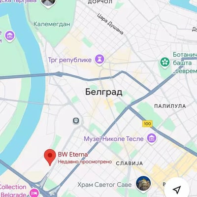 Long-term rental brand new 3-room apartment in BW Eterna, Belgrade, Serbia