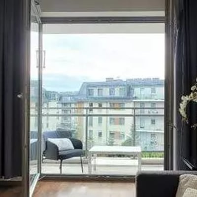 Long-term rental modern 2-room apartment in prestigious new complex Ogrody Hallera, Wrocław, Poland