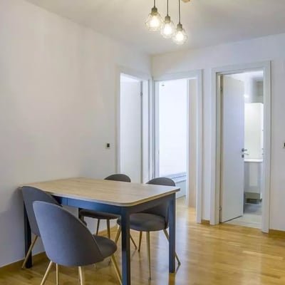 Long-term rent 3-room apartment in Vračar, Belgrade, 58m², with air conditioning and dishwasher