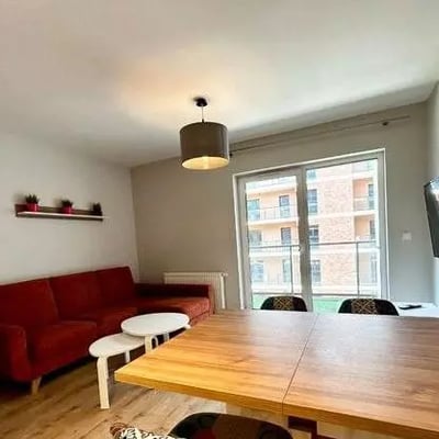 long-term rental of 2-room apartment on  Wrocław, with balcony, parking and full amenities