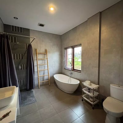 Long-term rental of a new villa with pool and rice field view, Ubud, Indonesia