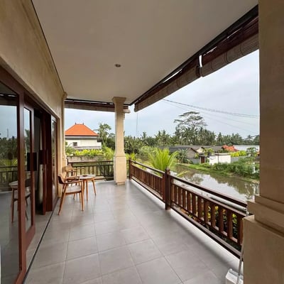 Long-term rental of a new villa with pool and rice field view, Ubud, Indonesia