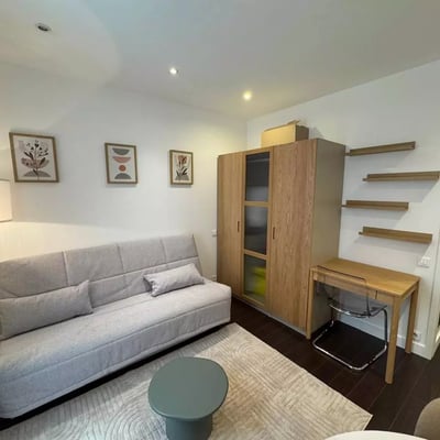 Long-term rental studio 22 m² in the 16th arrondissement, Paris, France