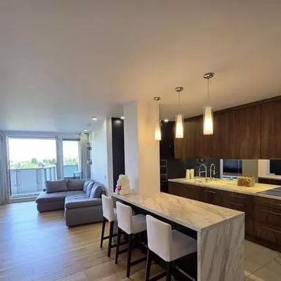 Long-term rental spacious 2-room apartment with terrace in Mokotów district, Warsaw, Poland