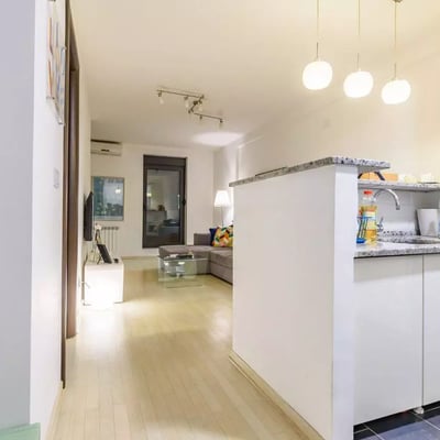 Long-term rental in Belgrade: 2-room apartment, 45 m² with balcony and heating