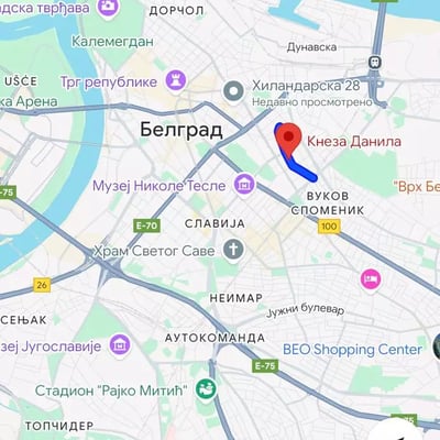 Long-term rental in Belgrade: 2-room apartment, 50 m², near the city center with balcony and appliances