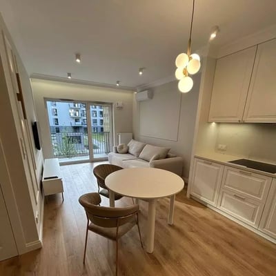 Long-term rental — 2-room apartment with balcony and parking, Praga-Południe, Warsaw