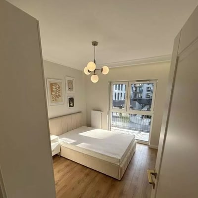 Long-term rental — 2-room apartment with balcony and parking, Praga-Południe, Warsaw