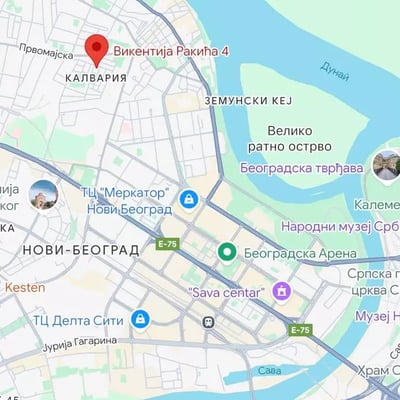 Long-term rental in Belgrade — spacious 2-room 58 m² apartment with appliances and AC in Zemun near a park