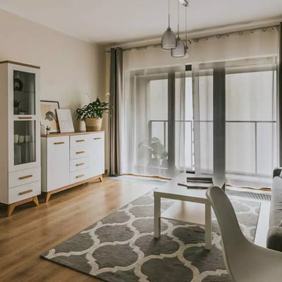 Long-term rental in Wrocław — 40 m² apartment in Angel River complex with parking, gym & spa near city center