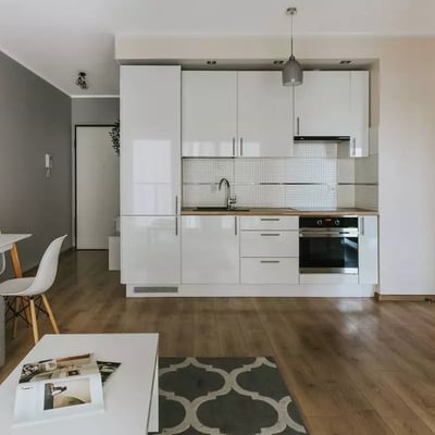 Long-term rental in Wrocław — 40 m² apartment in Angel River complex with parking, gym & spa near city center