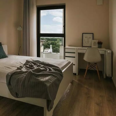 Long-term rental in Wrocław — 40 m² apartment in Angel River complex with parking, gym & spa near city center