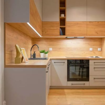 Long-term rental in Wrocław — 43 m², 3-room apartment in Angel City with separate kitchen, gym and parking