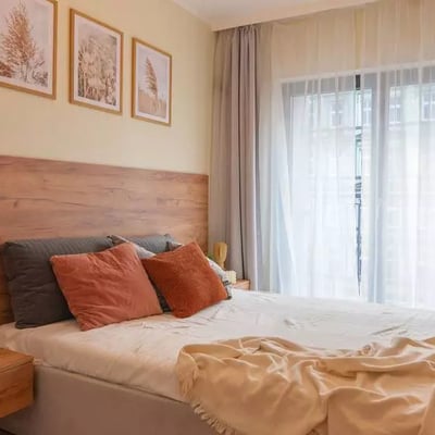 Long-term rental in Wrocław — 43 m², 3-room apartment in Angel City with separate kitchen, gym and parking