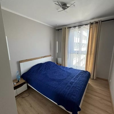 Long-term rental of a modern 54 m² 2-room apartment with a balcony in the quiet Mistrzejowice area, Krakow