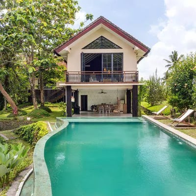Long-term rent — spacious villa with rice field views, Singakerta, Ubud