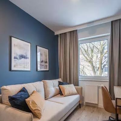 Long-term rental 60 m² 3-room apartment with balcony and AC, Psie Pole, Wrocław