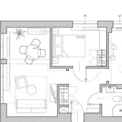 Langzeitmiete einer 2-Zimmer-Wohnung (47 m²) mit Balkon und Klimaanlage in Wola, Warschau, Polen
