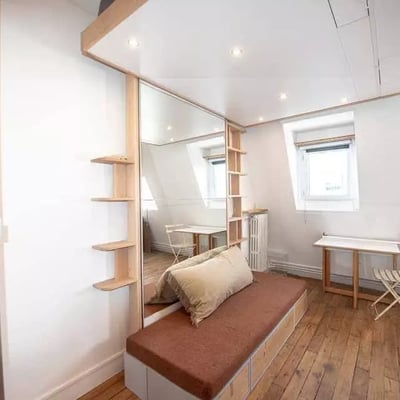 Alquiler a largo plazo de estudio de 16 m² en París, Francia