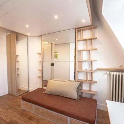 Alquiler a largo plazo de estudio de 16 m² en París, Francia