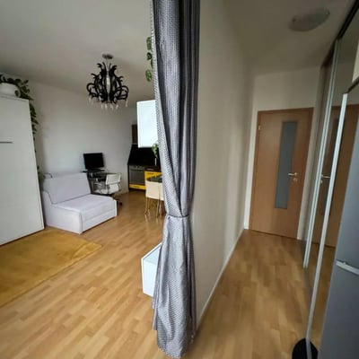 Long-Term rental 1-room apartment with balcony and garage in Nové Mesto, Bratislava, Slovakia