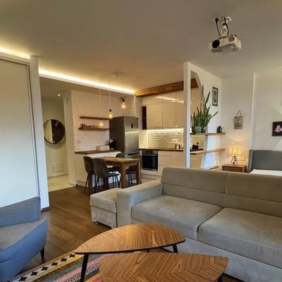 Langzeitmiete 1-Zimmer-Wohnung 40 m² im Stadtteil Zabłocie, Krakau, Polen