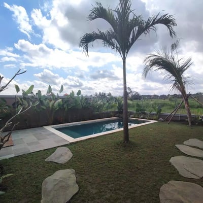 Long-term rental of a new 1-bedroom villa with pool in Singakerta, Bali, Indonesia