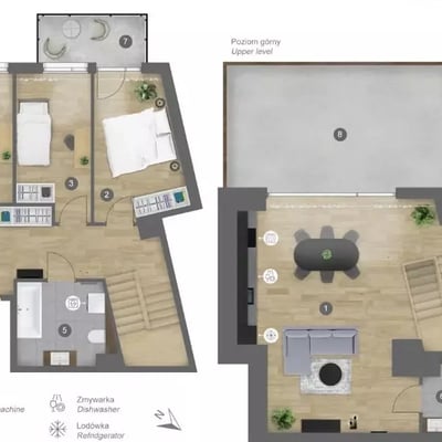 Alquiler a largo plazo de departamento de 4 habitaciones y 98 m² en Cracovia, Polonia