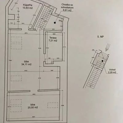 Long-term rental of 2-room apartment 79 m², Bratislava-Ružinov, Slovakia