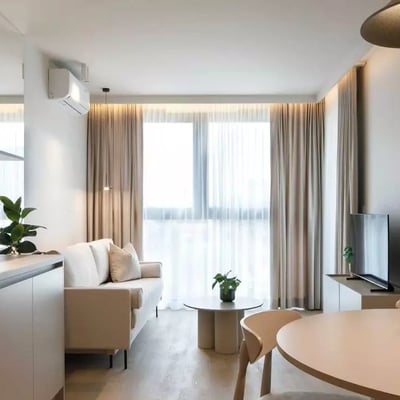 Langzeitmiete: 2-Zimmer-Wohnung 39 m² im Premium-Wohnkomplex Noho Młyny Mogilskie, Krakau, Polen