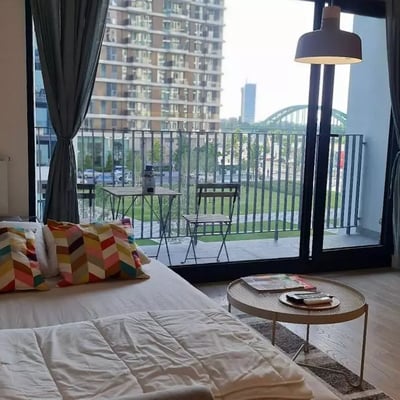 Location longue durée d’un studio de 30 m² dans la BW Aria, Belgrade, Serbie