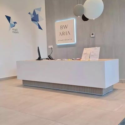 Location longue durée d’un studio de 30 m² dans la BW Aria, Belgrade, Serbie