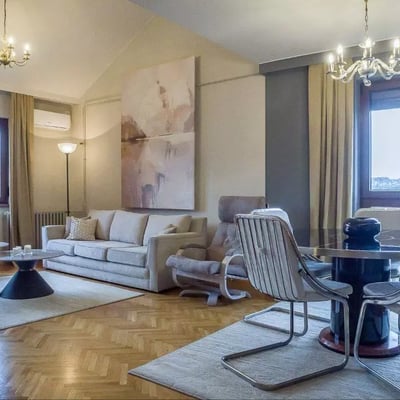 Alquiler a largo plazo de un piso de 2 habitaciones, 64 m², en el distrito de Banovo Brdo, Belgrado, Serbia