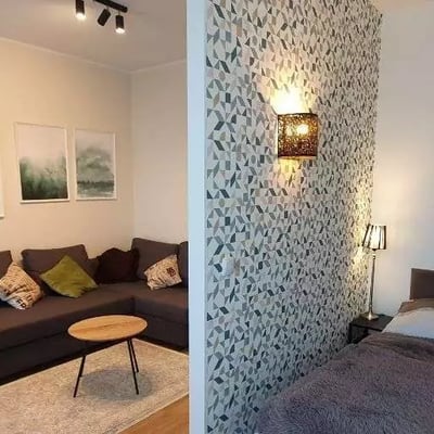 Vermietung einer modernen 1-Zimmer-Wohnung mit separatem Schlafzimmer, 28 m², Breslau, Polen