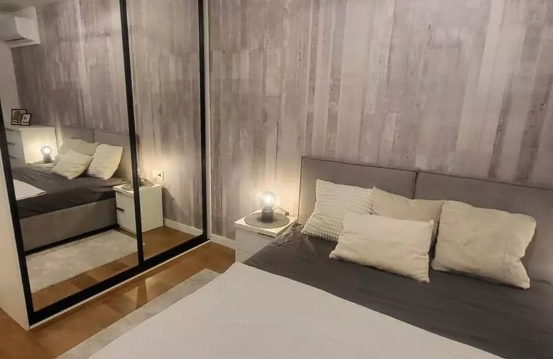 Alquiler a largo plazo de un nuevo apartamento de dos habitaciones en un complejo residencial de lujo, Nuevo Belgrado